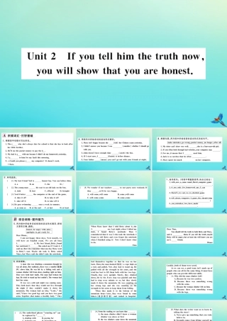 九年级英语上册 Module 6 Problems Unit 2 If you tell him the truth now，you will show that you are honest习题课件 (新版)外研版 课件