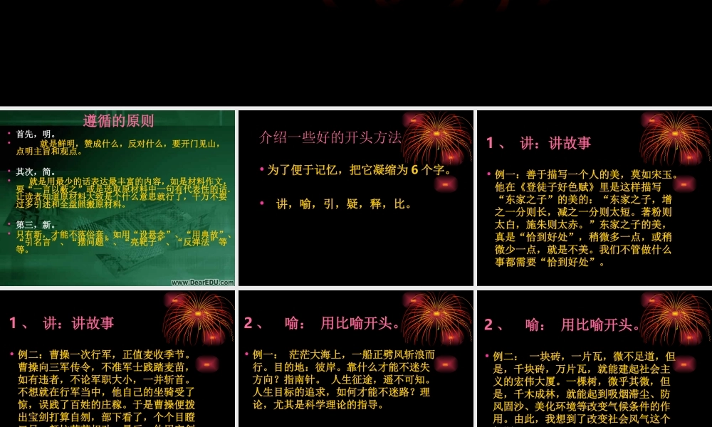 人教版怎样写好议论文开头 素材