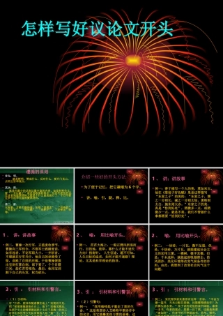 人教版怎样写好议论文开头 素材