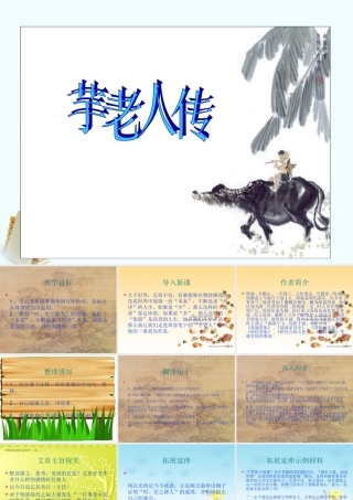 九年级语文上册 417(芋老人传)课件 鲁教版 课件