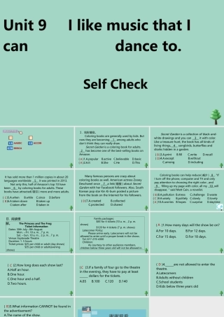 九年级英语全册 Unit 9 I like music that I can dance to Self Check作业课件 (新版)人教新目标版 课件