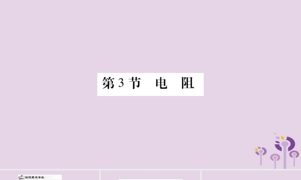 九年级物理全册 第十六章 电压 电阻 第3节 电阻课件 (新版)新人教版 课件