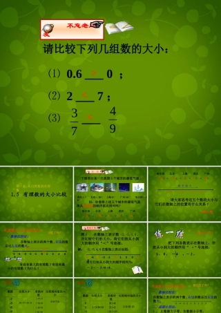 中学七年级数学上册 1.4 有理数大小比较课件 (新版)浙教版 课件