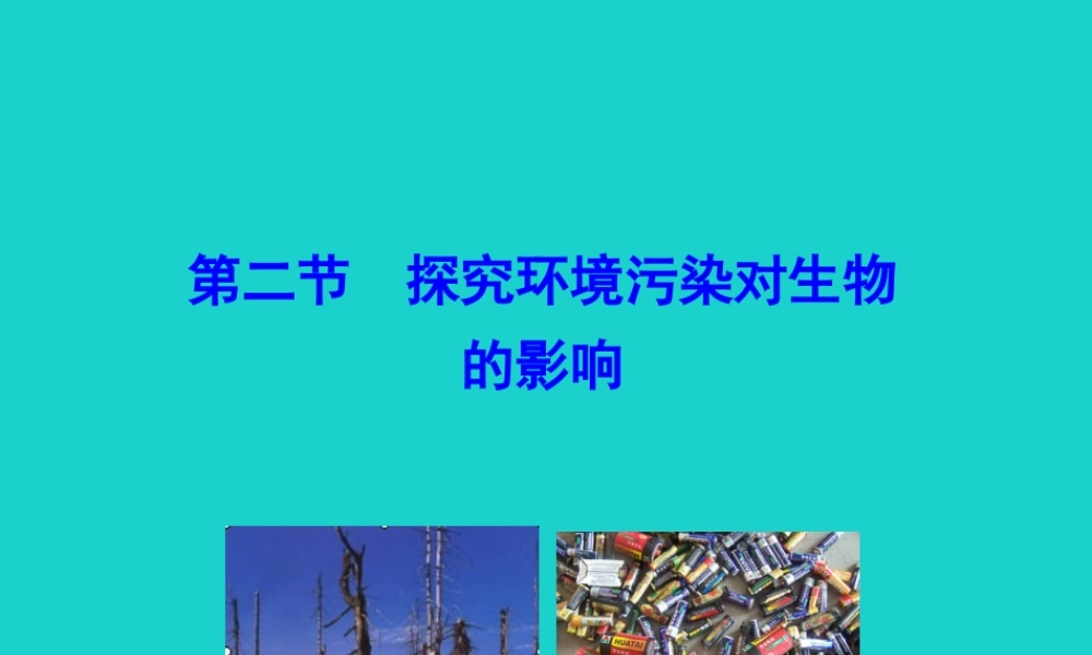 七年级生物下册 4.7.2探究环境污染对生物的影响课件(新版)新人教版 课件