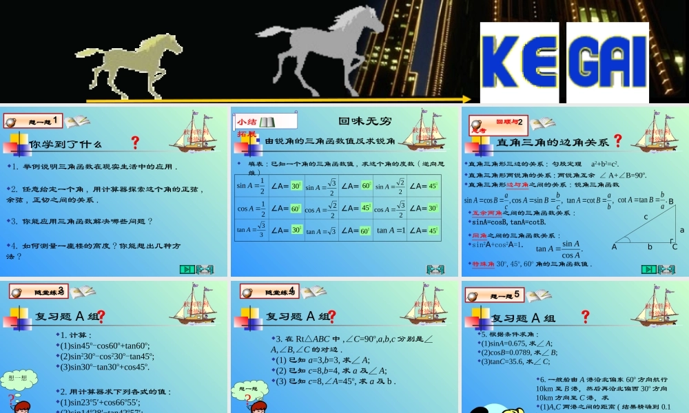 九年级数学上：16测量物体的高度课件(鲁教版) 课件
