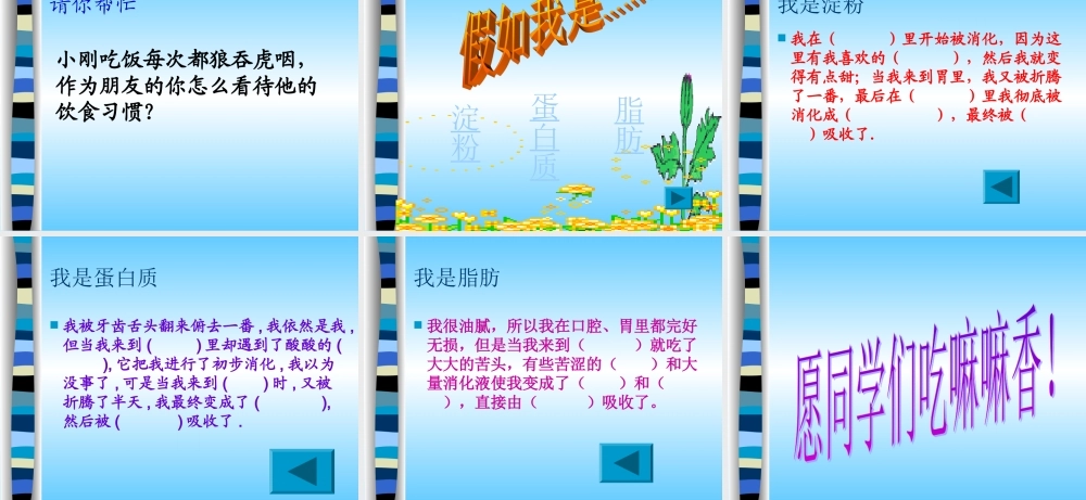 七年级生物上册第3章人体的物质和能量来源于食物第4节人体对食物的消化吸收课件苏科版 课件