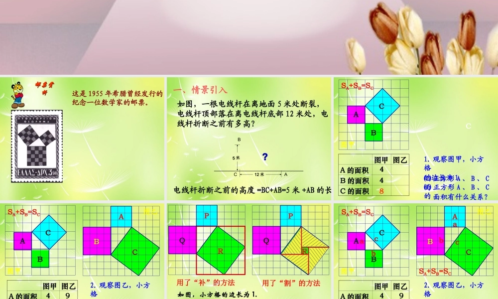 八年级数学上册 第3章 勾股定理课件1 (新版)苏科版 课件