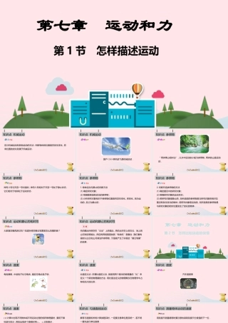 八年级物理下册 第七章 运动和力课件 (新版)粤教沪版 课件