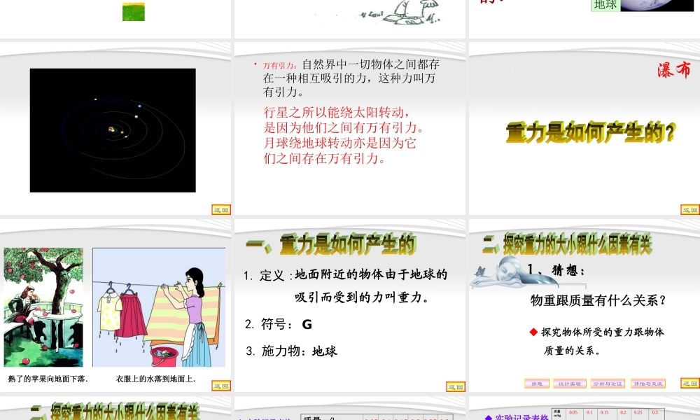 八年级物理 重力课件课件 沪科版 课件