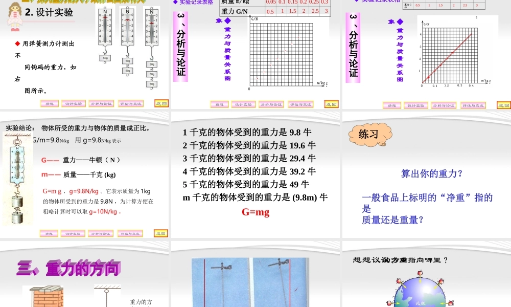 八年级物理 重力课件课件 沪科版 课件