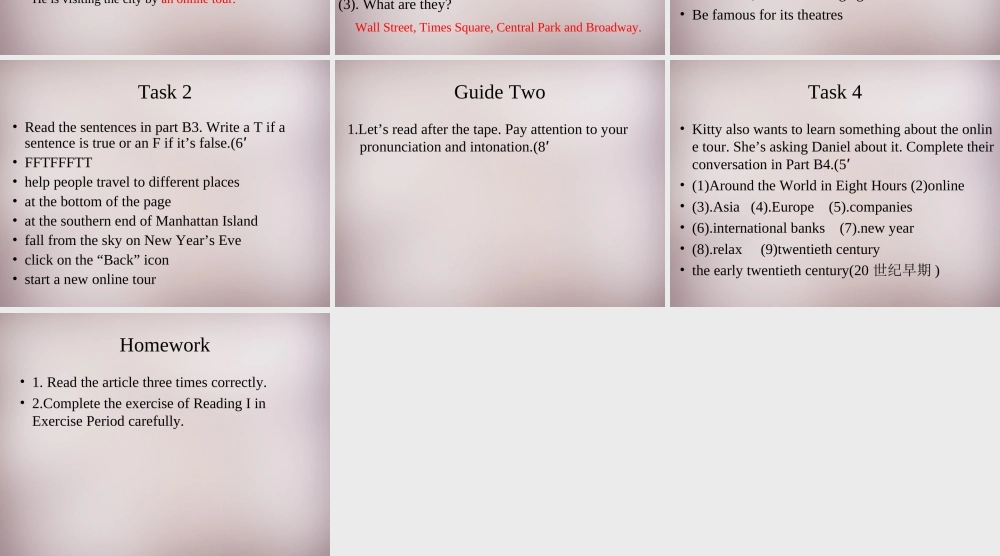 八年级英语下册 Unit 3 Online tours Reading 1课件 (新版)牛津版 课件
