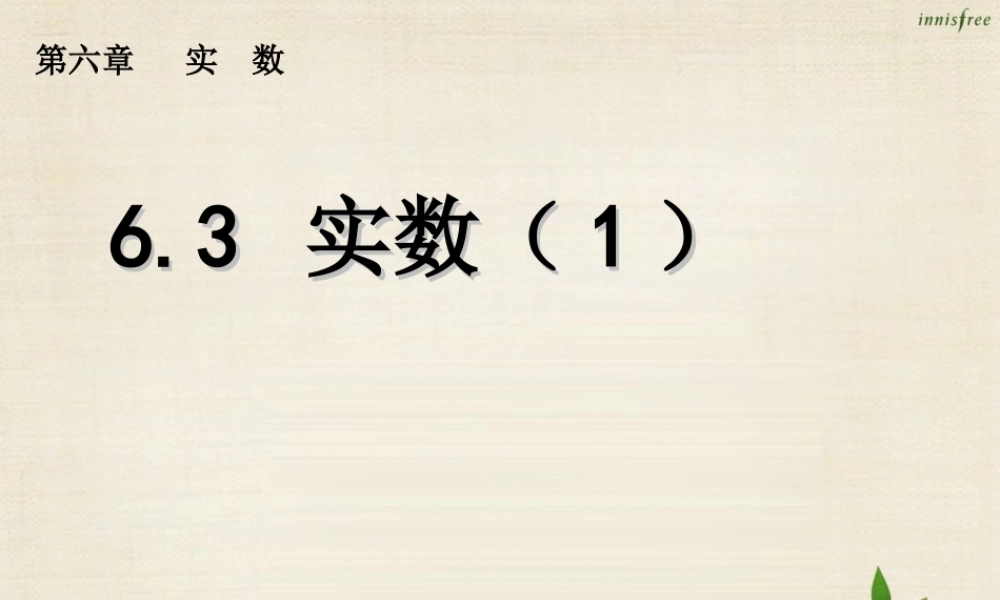 新课标教案七年级数学下册 6.3 实数课件1 (新版)新人教版 课件-2