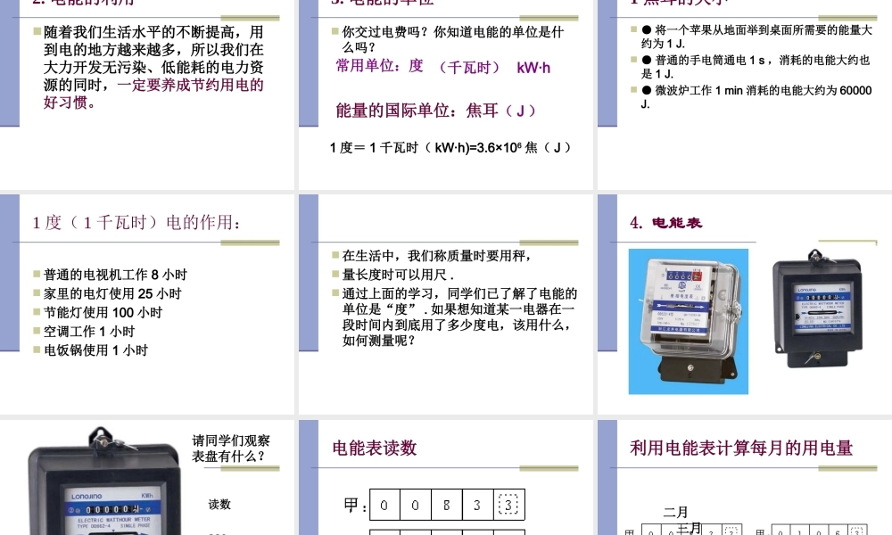 八年级物理 第八章 电功率课件