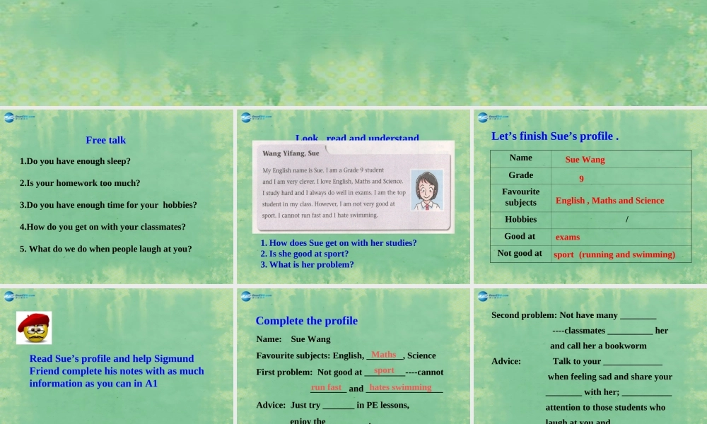 九年级英语上册 Unit 3 Teenage Problems课件1 (新版)牛津版 课件