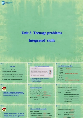 九年级英语上册 Unit 3 Teenage Problems课件1 (新版)牛津版 课件