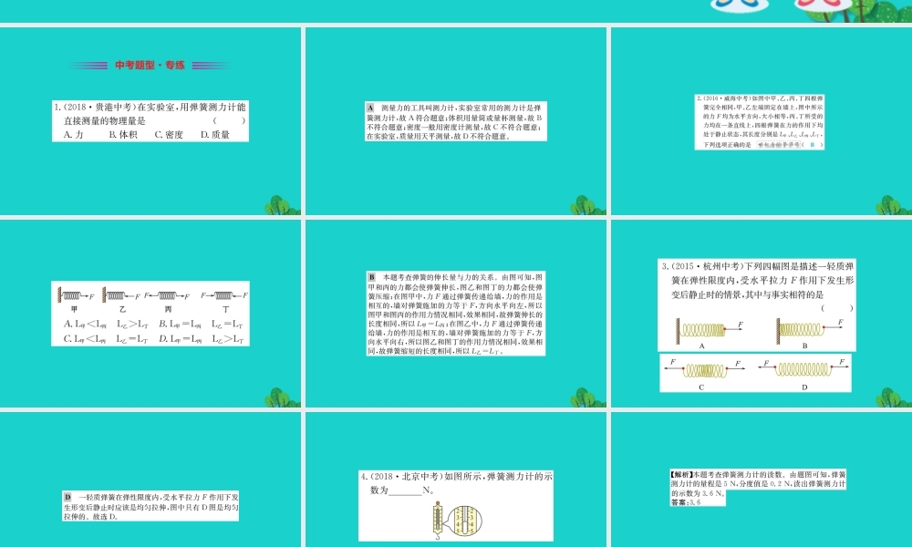 八年级物理下册 7.2 弹力习题课件 (新版)新人教版 课件