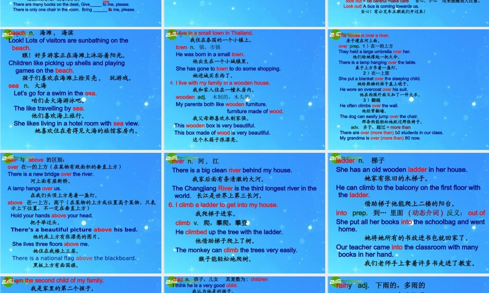 中考一轮复习基础知识7B Unit 1 牛津版 课件