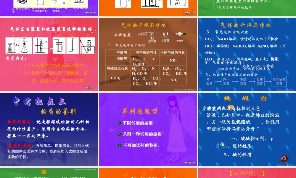 中考化学热点 科学实验与探究 试题