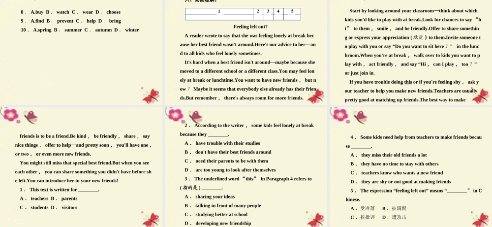 九年级英语全册 Unit 11 Sad movies make me cry Self Check课件 (新版)人教新目标版 课件