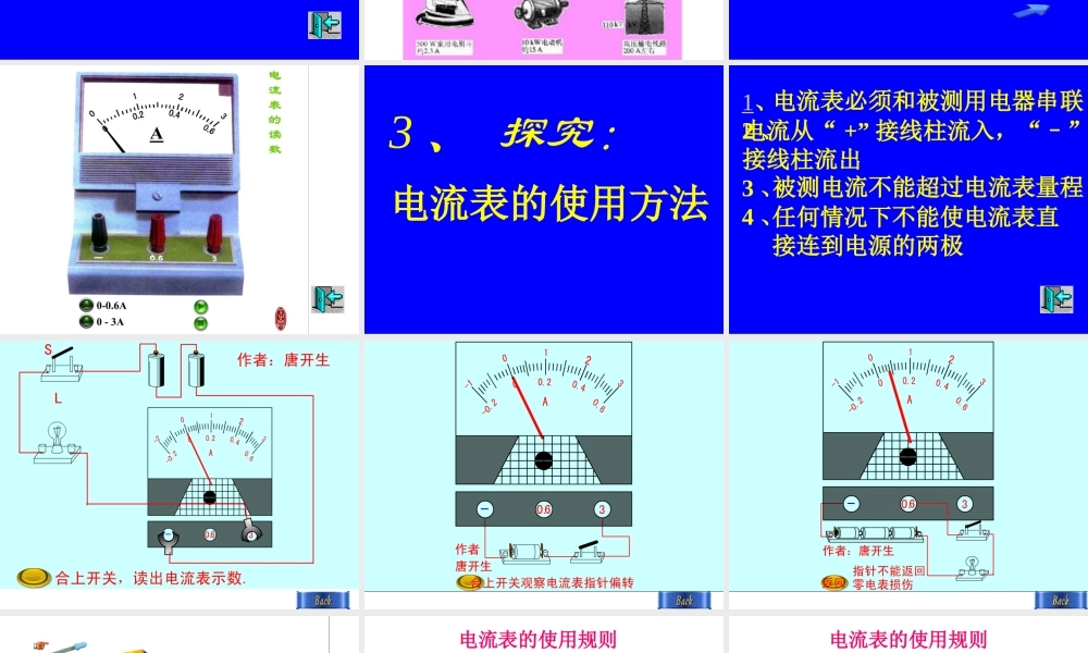 八年级物理 电流的强弱课件 新课标 人教版 课件