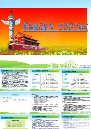 中考政治专题复习 聚焦食品安全关注民生 课件