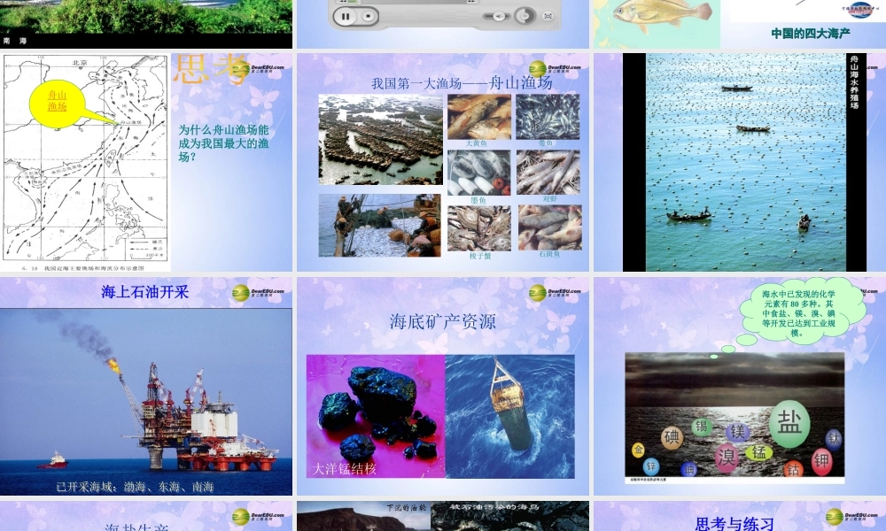 八年级地理上册(中国的海洋资源)课件 湘教版 课件