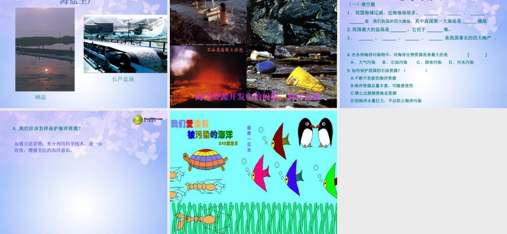 八年级地理上册(中国的海洋资源)课件 湘教版 课件
