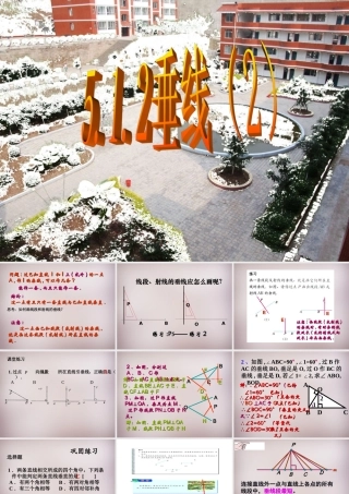 中学七年级数学下册 5.1.2 垂线(第2课时)课件 (新版)新人教版 课件