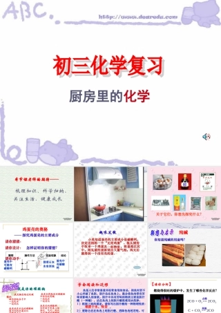 人教版初三化学复习课件 厨房里的化学 课件