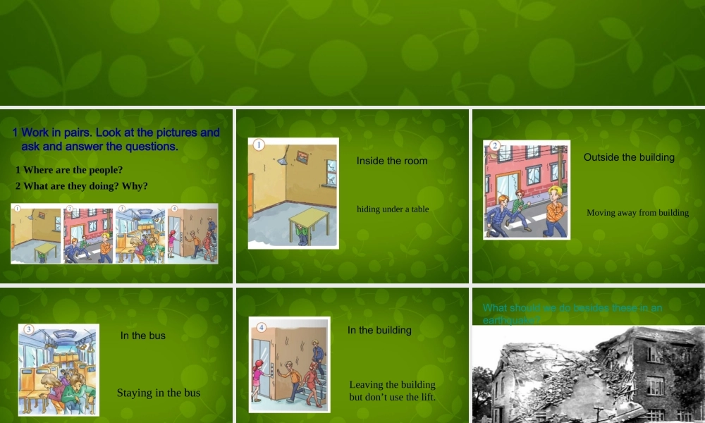 八年级英语上册 Module 12 Unit 2 Stay away from windows and heavy furniture课件 (新版)外研版 课件