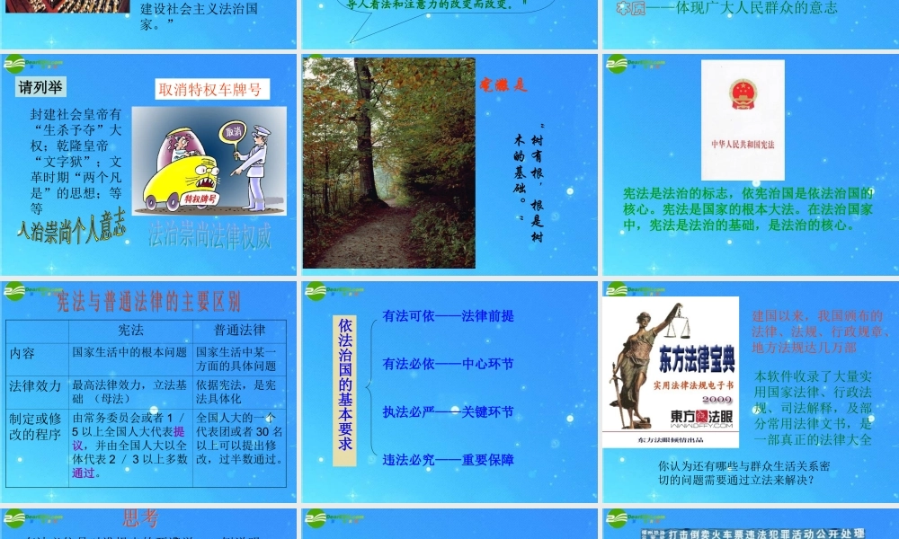 九年级思想品德 第7课第1站(法治的国家)课件 北师大版 课件