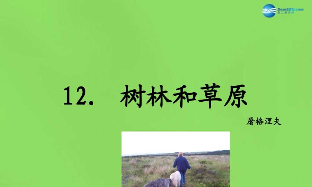 七年级语文上册 12 树林和草原课件 语文版 课件
