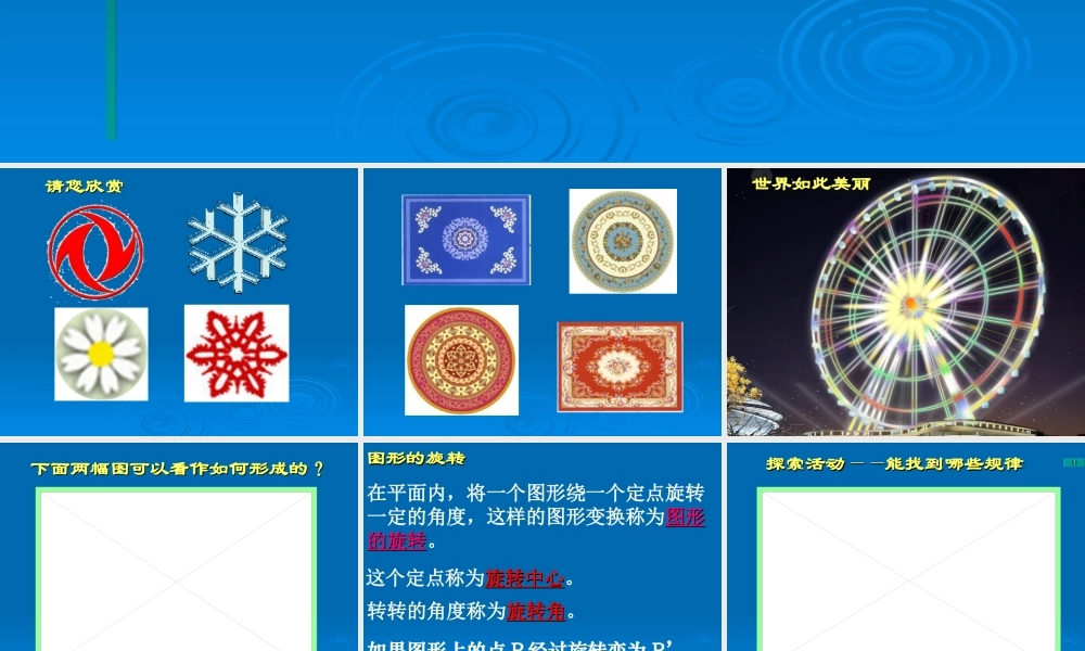 图形的旋转 新课标 人教版 课件