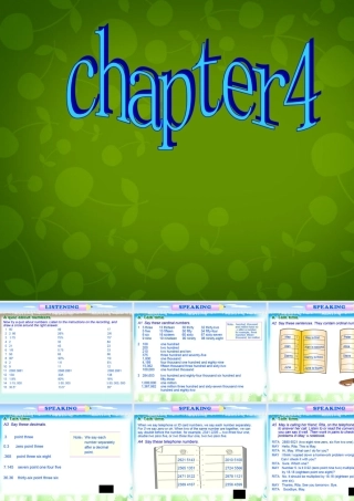 八年级英语上册 Chapter 4 Numbers Listening and speaking课件 牛津沈阳版 课件