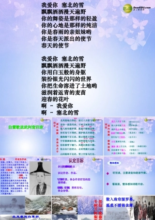 八年级语文下册 白雪歌送武判官归京教学课件 北师大版 课件
