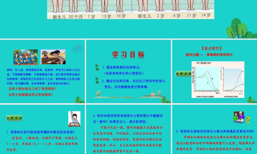 七年级生物下册 4.1.3 青春期课件(新版)新人教版 课件