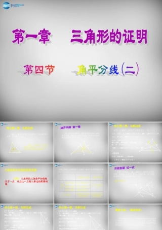 八年级数学下册 1.4 角平分线课件2 (新版)北师大版 课件