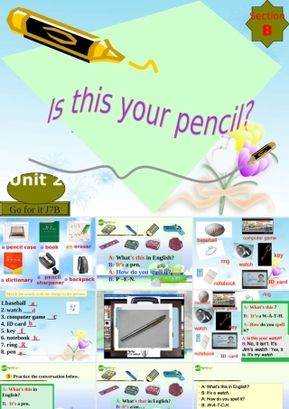 七年级英语上册 Unit 2 Is this your pencil第三课时课件 人教新目标版 课件