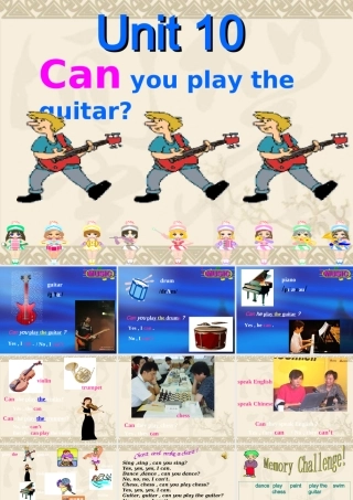 七年级英语unit 10 can you paly the guitar课件人教版 课件