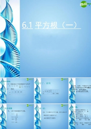 七年级数学下册 6.1平方根(1)课件 沪科版 课件