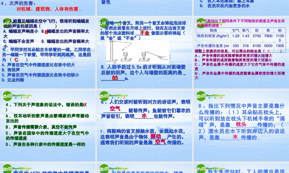 八年级物理上册：第一章声现象课件(苏科版) 课件