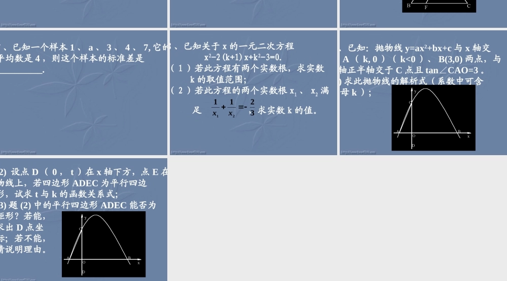 复习题九 初三数学复习题课件[整理十四套]人教版