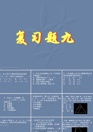 复习题九 初三数学复习题课件[整理十四套]人教版