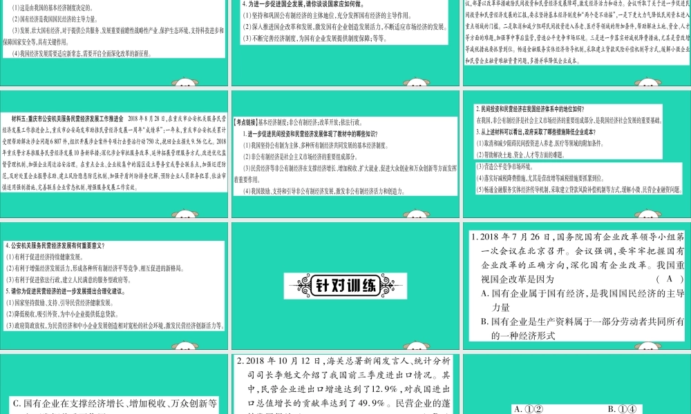 宁夏中考道德与法治考点复习 第三篇 热点透视 天下纵横 专题七 加强经济建设 推动社会发展课件