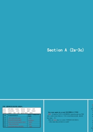 八年级英语上册 Unit 8 How do you make a banana milk shake Section A(2a 3c)课件 (新版)人教新目标版 课件
