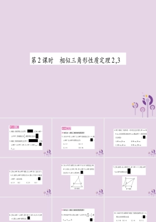 九年级数学上册 第22章 相似形 223 相似三角形的性质 第2课时 相似三角形的性质定理2作业课件 (新版)沪科版 课件