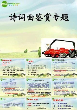 中考专题复习 诗词曲鉴赏专题课件 新人教版 课件