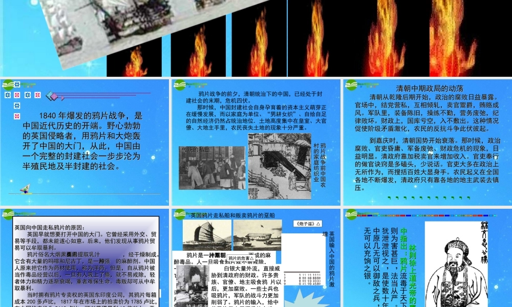 八年级历史下册 第二课 鸦片战争课件 沪教版 课件
