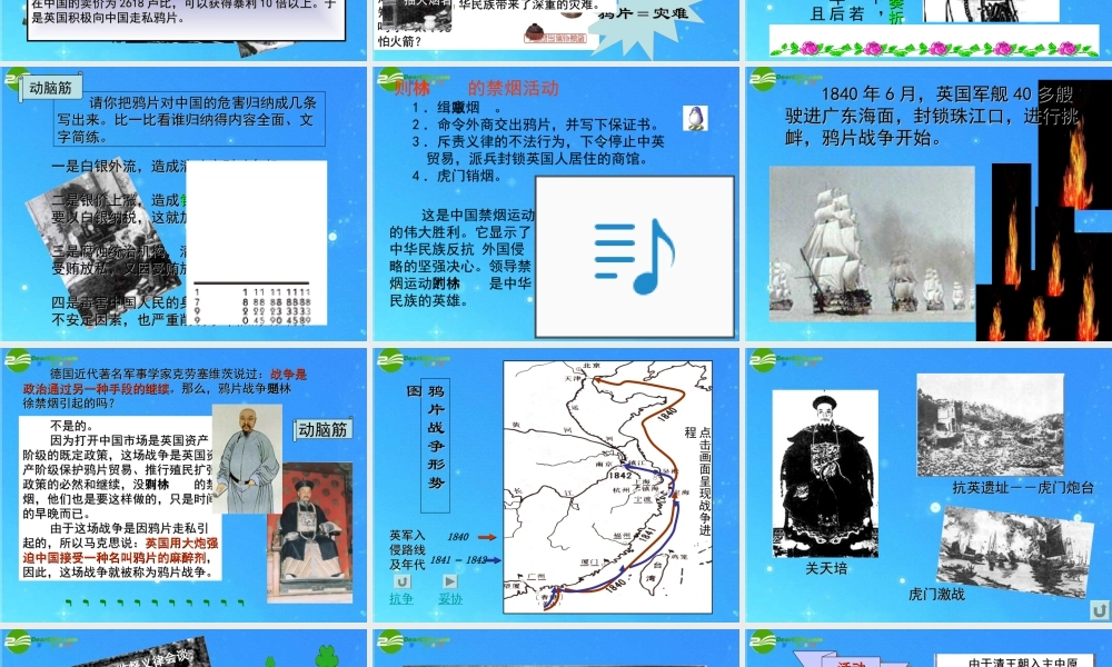 八年级历史下册 第二课 鸦片战争课件 沪教版 课件