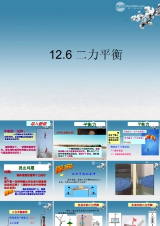 九年级物理全册(126 二力平衡)课件 新人教版 课件